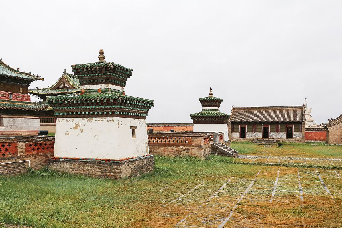Temples and stupas inside Erdene Zuu Monastery