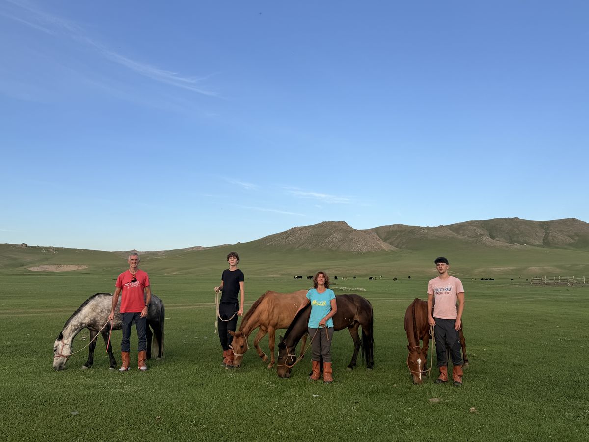 A family enjoying a private trip
